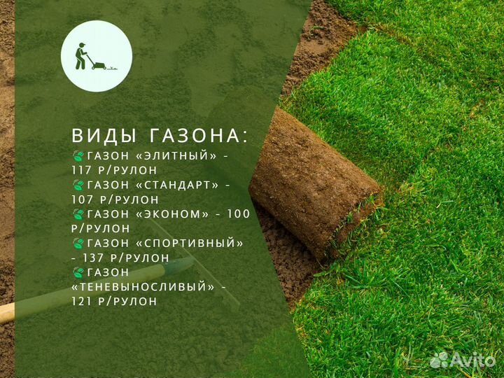 Рулонный газон /продажа/укладка