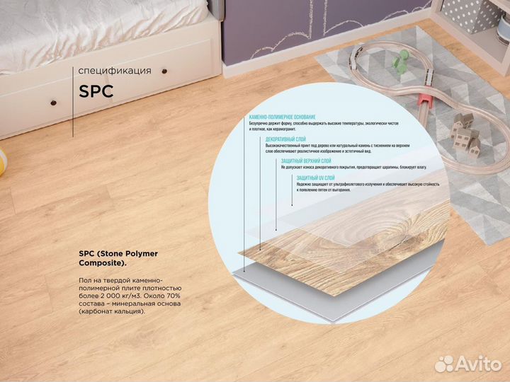 Кварцвиниловая плитка ECO 182-88 MC Дуб Выбеленный