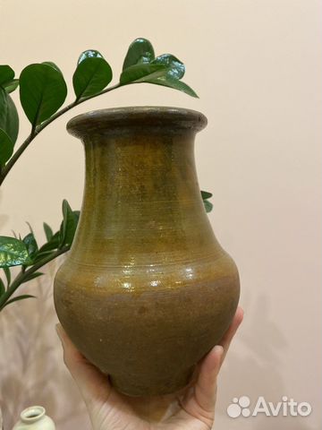 Керамическая крынка глиняная старинная