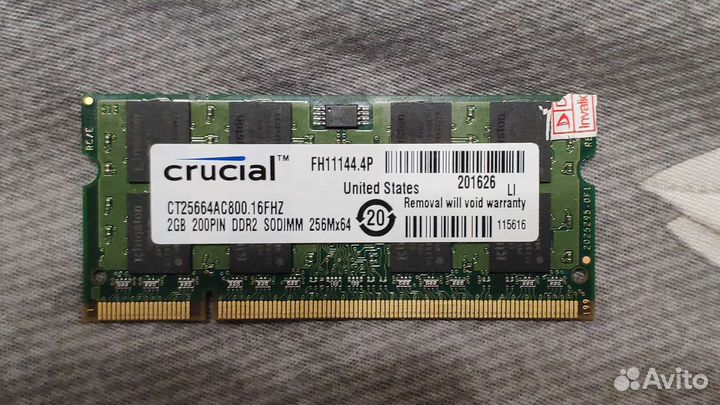 Оперативка на ноутбук ddr2