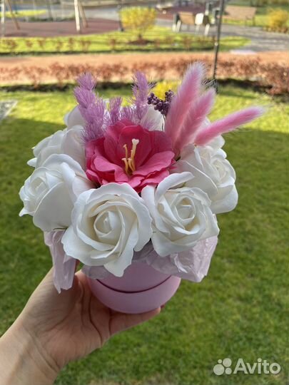 Букет роз из мыла