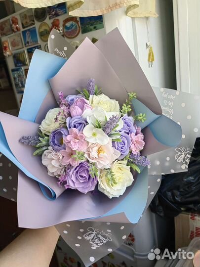 Цветы из мыла и новогодние букеты на заказ