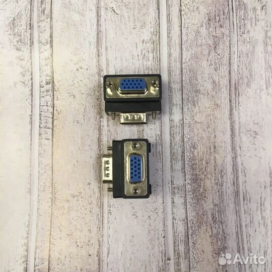 Адаптер переходник угловой VGA черный