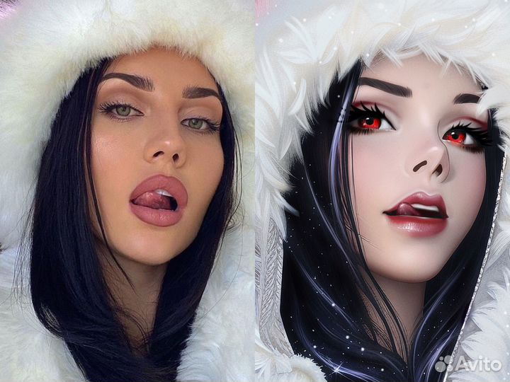 Аватарки по фото нейросеть/digital art