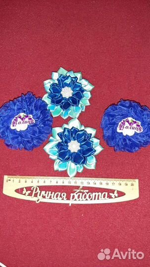 Бантики,цветочки в технике канзаши