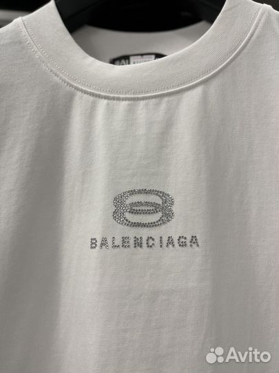 Футболка Balenciaga со стразами премиум