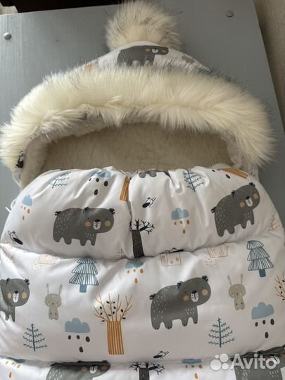 Конверт для новорожденного зима