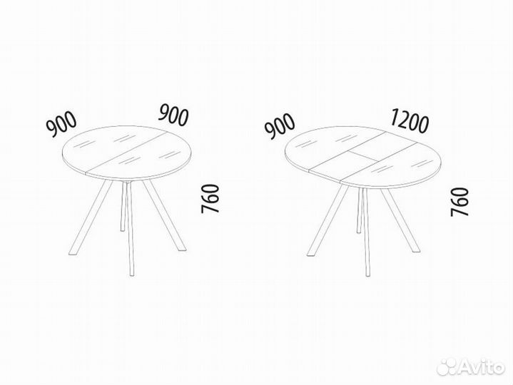 Стол раскладной 5/7 Орфей-50(01) В упаковке