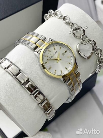 Часы наручные женские набор с браслетами