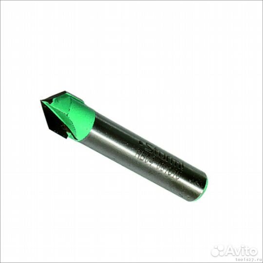 Фреза пазовая V-образная DxHxL 10x10x46,5 мм, хв.8 Sturm RB04-081010