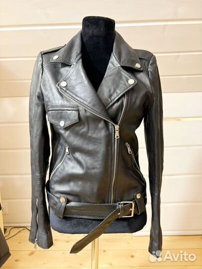 Кожаная куртка косуха pull and bear