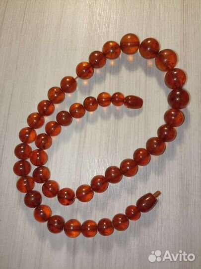 Янтарные бусы СССР 47 см