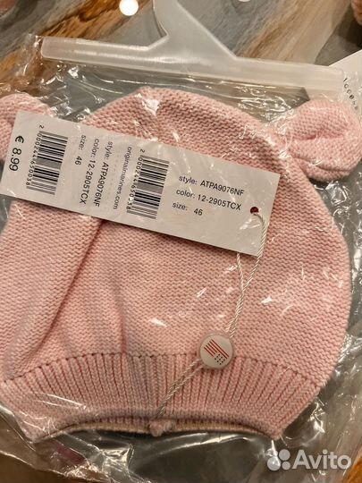 Пакет новых шапок для девочки малышки