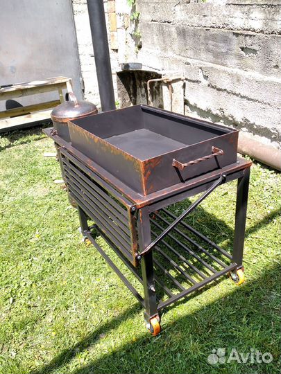 Мангал с печкой под казан