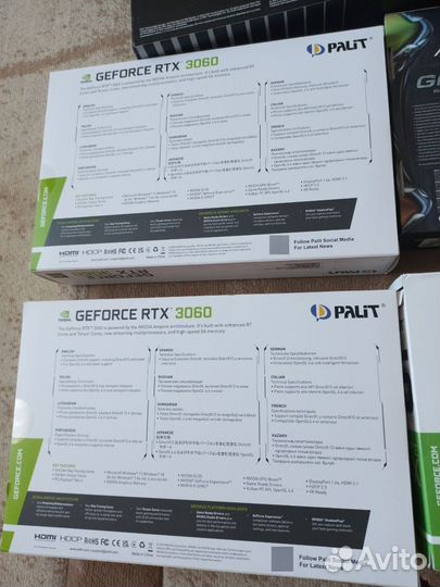 Новая (new) Видеокарта RTX 3060 12 GB Palit 2 FAN