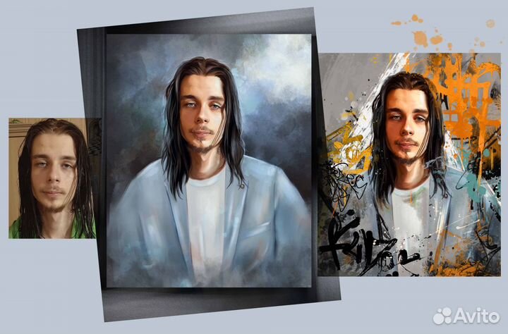 Портрет по фото на холсте волгоград