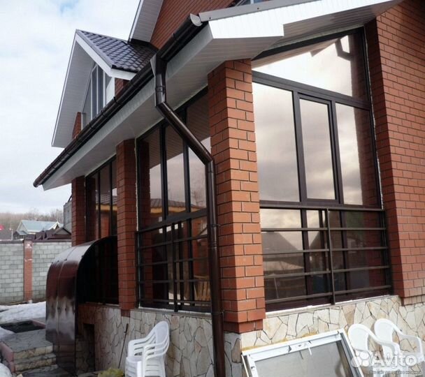 Алюминиевая дверь арочная входная группа