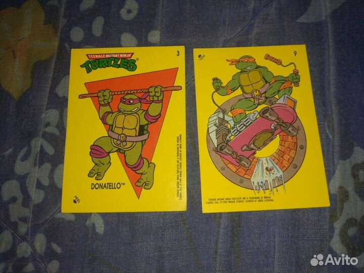 Коллекционные карточки черепашки ниндзя 1989-90