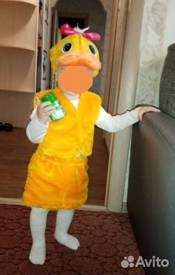 Новогодний костюм уточки для девочки (на 1-2 года)