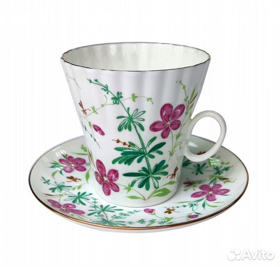 Чашка с блюдцем ифз Одуванчик, Комарики с отводкой