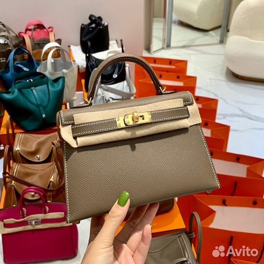 Сумка hermes kelly mini кожа Hass epsom