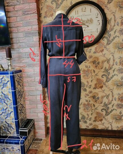 Massimo Dutti Комбинезон из мокрого шелка р. 46