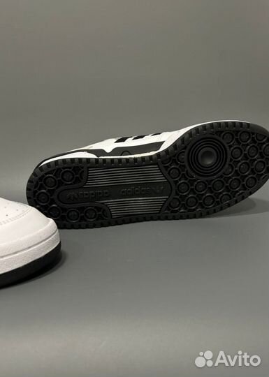 Кроссовки Adidas Forum Low White Black Люкс