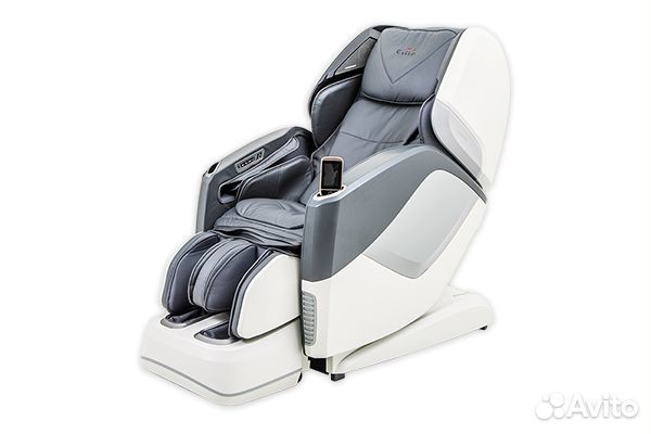 Массажное кресло 4D (бело-серое)