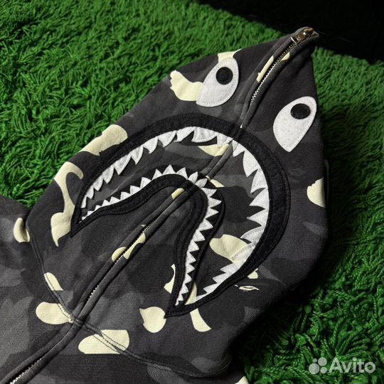 A Bathing Ape Bape Zip Hoodie Shark