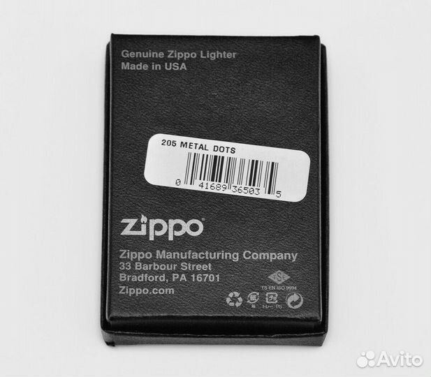 Зажигалка Zippo 205 Metal Dots Оригинал Новая