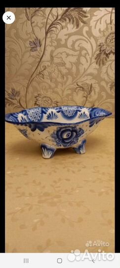 Гжель ваза, ваза, сахарница,петушок,часы