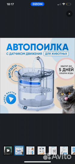 Поилка для кошек собак