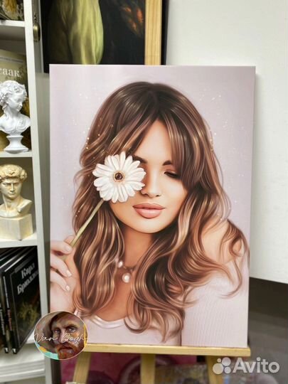 Портрет по фото на холсте