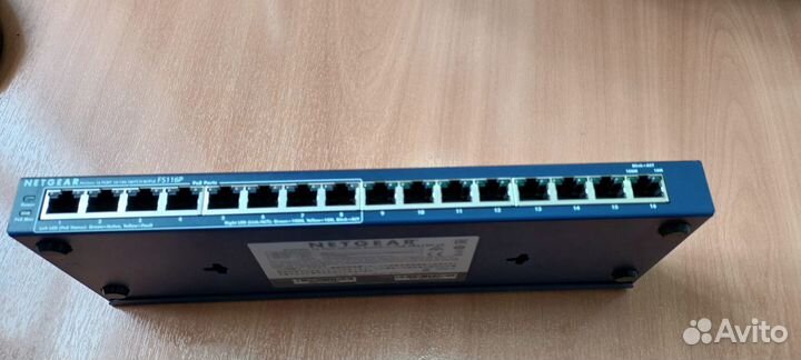 POE коммутатор 16 портов netgear FS116P