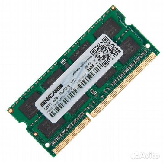 Оперативная память для ноутбука SO-dimm DDR3, 4 Гб