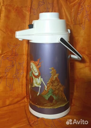 Термос с помпой СССР 2л