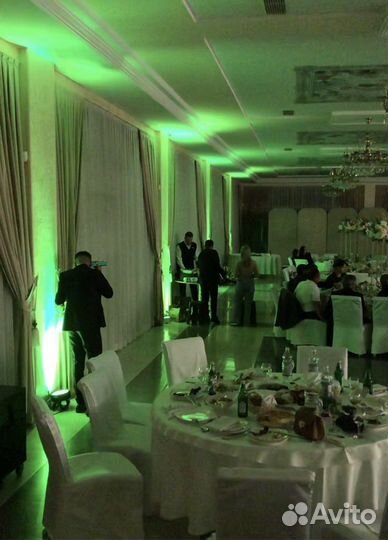 Свадебное оформление, заливка зала, Аплайтинг