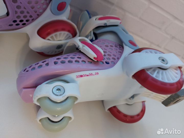 Роликовые коньки раздвижные размер 29-32