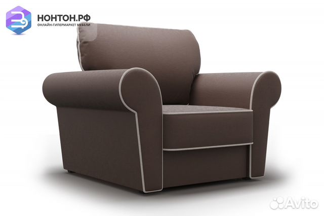 Кресло еврокнижка Прованс коричневое