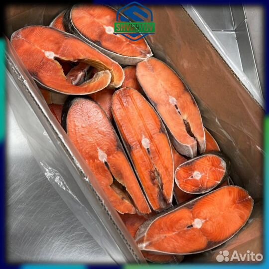 Чавыча Стейк на коже из свежемороженой рыбы