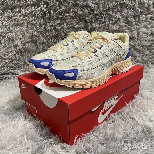 Nike P-6000 Athletic Department Coconut Milk Blue