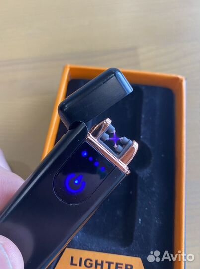 Плазменная зажигалка USB черная