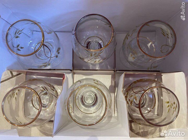 Гусь хрустальный фужеры 6 шт