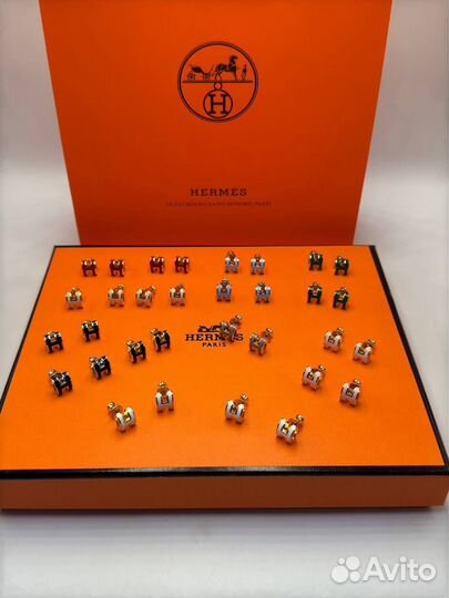 Серьги hermes pop mini