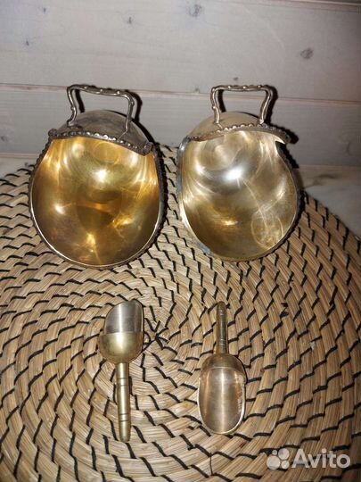 Мини сахарница, латунь