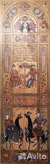 Сувенирные доски в стиле Городецкой росписи