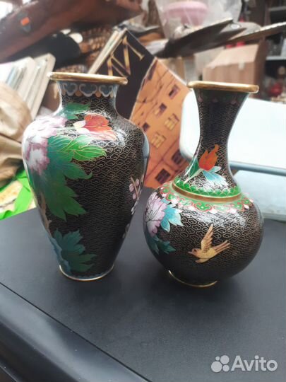 Ваза китай клуазоне