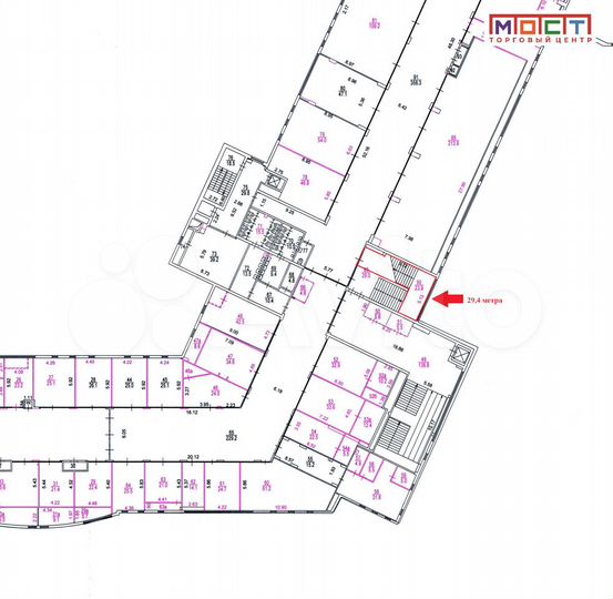 Торговая площадь в проходимом месте, 29.4 м²