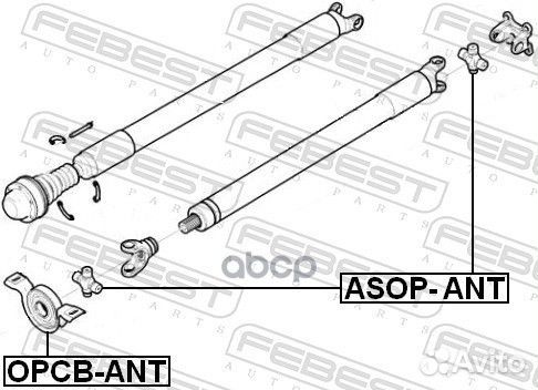 Крестовина карданного вала 24X74.50 asop-ANT Fe