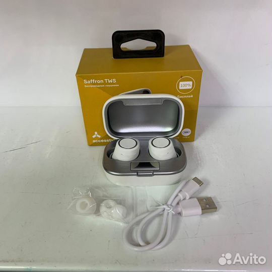 Беспроводные наушники TWS Accesstyle Saffron белые